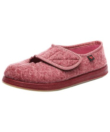 ZHENSI Women's Diabetic Slippers Adjustable Wide Swollen Feet Shoes Memory Foam Non-Slip Flat Elderly 9.5 Pink
