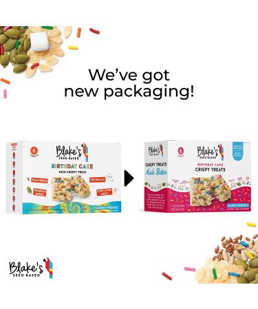 Blake's Seed-Based Birthday Cake Rice Crispy Treats - 6 Count | Gluten-Free & Delicious - Buy Online on GoSupps.com