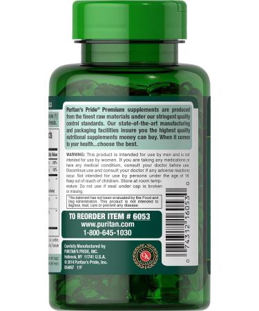 Puritan's Pride Prosta-Metto Saw Palmetto Complex for Men - 240 Softgels | Prostate Health Supplement - Buy Online on GoSupps.com