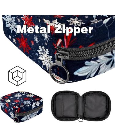 Muoooum Merry Christmas Pattern Menstrual Pad & Cup Pocket Bag for Women - Portable Teen Girls' Zip Pouch Color 7 (4.7x6.6) - Buy Online on GoSupps.com