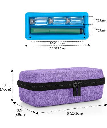 Damero Insulin Cooler Travel Case - Purple | Medical Cooler Bag with Ice Pack for Diabetics - Buy Online on GoSupps.com