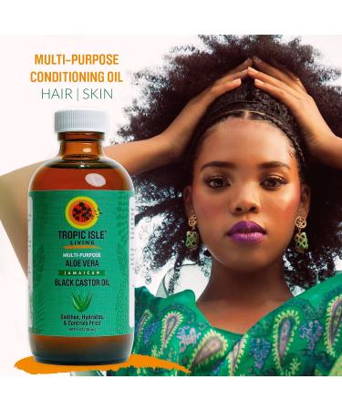 Tropic Isle Living Jamaican Black Castor Oil Conditioner Oil with Aloe Vera - 100% Pure & Natural 4 oz | For Dry Hair & Skin - Buy Online on GoSupps.com