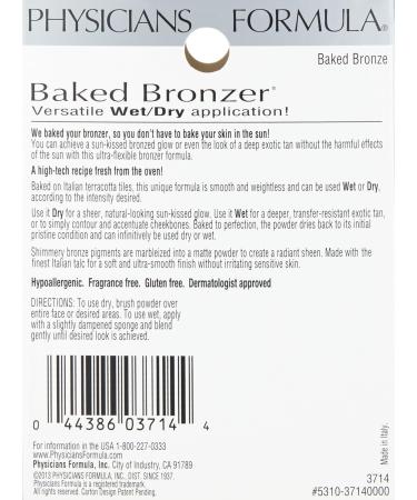 Physicians Formula Baked Bronzer - Best Baked Bronze Powder | 0.35 Oz | International Shipping Available - Buy Online on GoSupps.com