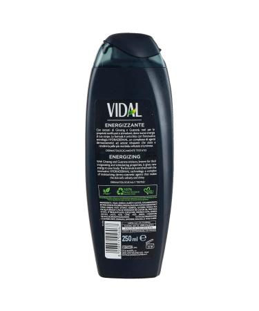 Vidal Energy & Sport Shower Gel 250ml | Energizing Ginseng & Guarana | Italian Import - International Shipping Available - Buy Online on GoSupps.com