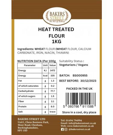 Bakers Street | Heat Treated Cake Flour 1Kg | Perfect For Use Sponges and Cakes | Premium Quality Flour | Suitable for Vegetarian & Vegans - Buy Online on GoSupps.com