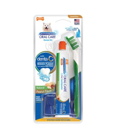Nylabone Advanced Oral Care Dental Kits for Dogs & Cats Adult Dog Peanut Butter 3 Count - Buy Online on GoSupps.com