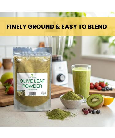 Herb To Body Olive Leaf Powder - 4 oz Wildcrafted Olive Leaves for Antioxidant Support Olive Leaf Tea and Herbal Wellness Blends - Buy Online on GoSupps.com