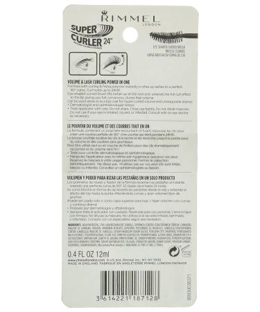 Rimmel Super Curler Mascara Extreme Black 0.400 fl oz - Long Lasting Curl and Volume - Buy Online on GoSupps.com