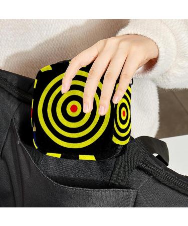 Menstruation Pad Bag with Zipper - Stylish Women's Napkin & Tampon Storage - Ideal for Girls and Women | Target Yellow Circle - Buy Online on GoSupps.com