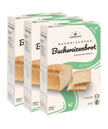 Glutenfree baking mixture buckwheat bread 3 x 400g Hanneforth