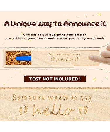 Pregnancy Test Keepsake Box | Surprise Announcement Gifts for Grandparents, Dad, and Husband | Wooden Baby Memory Collection Box with Raffia Ribbon | Gender-Neutral Gift for Boys and Girls - Buy Online on GoSupps.com