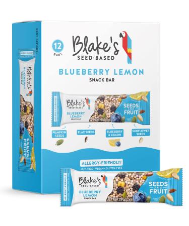 Blake’s Seed Based Snack Bar – Blueberry Lemon (12 Bars), Nut Free, Gluten Free, Dairy Free & Vegan, Healthy Snacks for Kids or Adults, Fruit Bar Flavor, Great for Breakfast, Organic Blueberry Lemon 12 Count (Pack of 1)