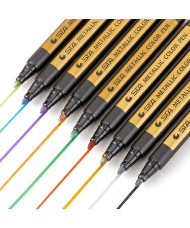 MISULOVE Metallic Marker Pens - Set of 10 Colors for Black Paper, Rock Painting, Crafts, Ceramics - Medium Tip - Buy Online on GoSupps.com