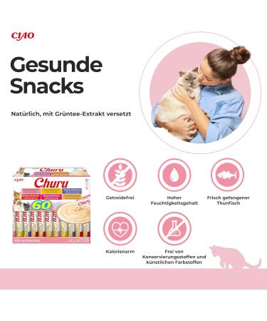 Inaba Churu Puree Katzeneckerli Multipack - 60g | 10x Tuna Salmon Mussel Cheese Crab & Shrimp Treats for Cats - International Shipping Available - Buy Online on GoSupps.com