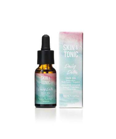 SKIN & TONIC Daily Detox Face Oil Watermelon and Black Cumin Seed Oils For Oily Blemish & Breakout Prone Skin 20ml