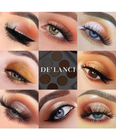 Ecofavor 9-Color Brown Eyeshadow Palette - Natural Matte, Shimmer, Glitter | Highly Pigmented, Waterproof | Easy to Blend Naked Earth Tones Makeup Palette - Buy Online on GoSupps.com