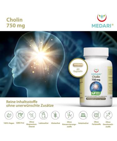 Buy Medar Cholin-L-Bietrate 60 Capsules | 98% Pure Cholin Chloride Vitamin B4 | Natural Support for Liver Function - Buy Online on GoSupps.com