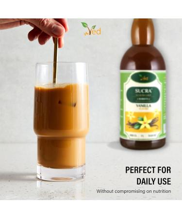 Ved Premium 1L Syrup for Coffee & Cocktails Sugar Free Vanilla Flavor Vegan Gluten Free and Fat Free. - Buy Online on GoSupps.com