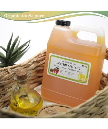 Buy Dr Adorable 32 oz Rosehip Oil - 100% Pure Organic Cold Pressed Unrefined | Premium Natural Skincare - Buy Online on GoSupps.com