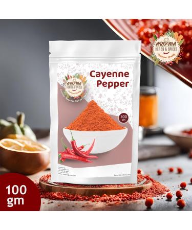 Premium Quality 100gm Ground Cayenne Pepper - Hot and Fiery Red Pepper Powder - Buy Online on GoSupps.com