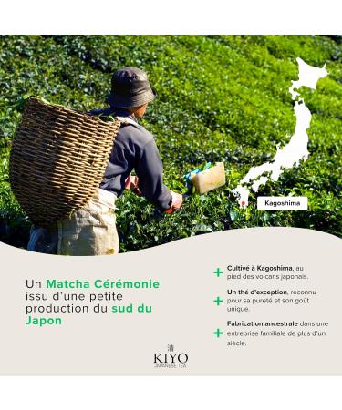 KIYO Set Matcha Th Matcha C r monie + Kit Complet Blanc : Bol en C ramique Fouet Bambou Support & Cuill re | C r monie du Th Japonaise Coffret Cadeau F tes & Pr paration Authentique Kit Blanc Ivoire avec Matcha - Buy Online on GoSupps.com
