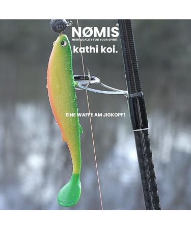 N mis Premium Rubber Fish Set | 5-Piece Fishing Bait for Pike Zander & Sea | Durably Designed Yellow/Green Kathi Koi Baits - Buy Online on GoSupps.com
