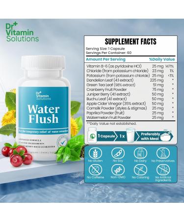 DR VITAMIN SOLUTIONS Water Pills & GLP-1 Appetite Suppressant 90ct - Buy Online on GoSupps.com