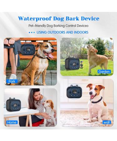 Tepimato Ultrasonic Dog Barking Control Device | LCD Display, 4 Frequency Levels, 50ft Range | Automatic Stop Anti-Barking Deterrent for Indoor & Outdoor Dogs - Buy Online on GoSupps.com