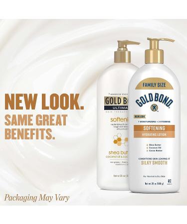 Gold Bond Softening Skin Therapy Lotion 20 oz. with Shea Butter - Hydrating Solution for Rough & Dry Skin - Buy Online on GoSupps.com