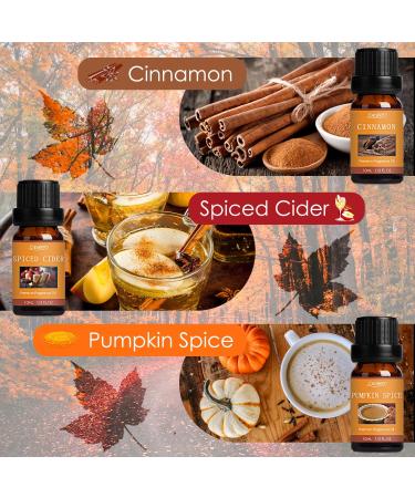 Buy SALUBRITO Fall Fragrance Oils Set - Autumn Essential Oils for Diffuser & Candle Making | Cinnamon Pumpkin Spice Vanilla & More | 6x10ml Aromatherapy Gift - Buy Online on GoSupps.com