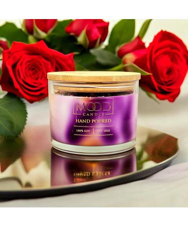 Soy Wax Candle - 3-Wick 16 oz | Long Burn Time | Rose Patchouli & Amber Scent | Mood Candle for Relaxation - Buy Online on GoSupps.com