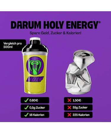 Holy Energy Gaming Booster 'Citrus Cobra' - 50 Portions Focus Drink with Newcaff & Green Tea Extract | Vegan Citrus & Kalamansi Powder - Buy Online on GoSupps.com