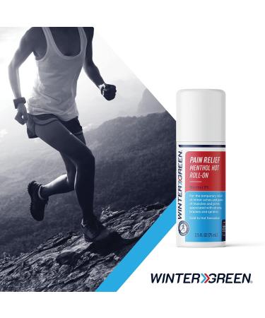 Wintergreen Menthol Hot Roll-on Gel for Muscle & Joint Relief | 2.5 Fl Oz - Strains Sprains & Bruises Relief - International Shipping - Buy Online on GoSupps.com