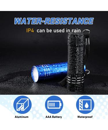 Mudder UV Torch 2 Pieces 9 LED Blacklight Detector Handheld Pocket Portable Black Light Torches Mini Flashlight Pet Urine Detectors for Dog Cat Bed Dry Stains Battery Not Included (Mini Lampe-2909) - Buy Online on GoSupps.com