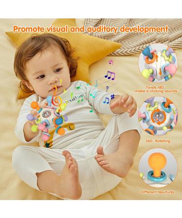 Baby Teeth Relief Toys | Montessori Rattling Balls & Soft Chew Toys | Ideal Gift for Infants 3+ Months - Buy Online on GoSupps.com