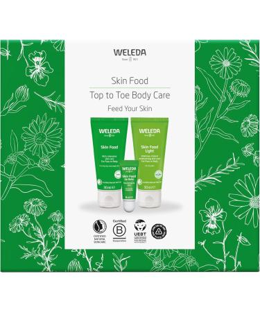 Weleda Skin Food Top to Toe Gift Set Skin Care Set - Skin Food Original 30ml Light 30ml & Lip Balm for Women & Men Multiple Uses 100% Certified Natural Organic - Buy Online on GoSupps.com