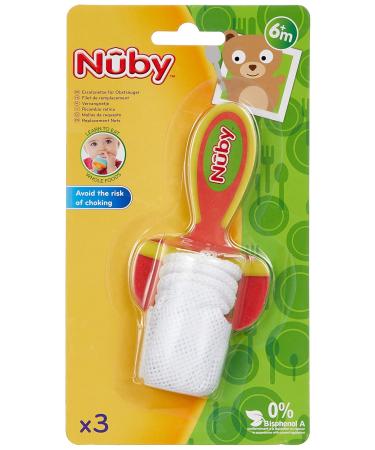 Nuby ID5362 Fruit Teat Replacement Set - 3 Pieces for Effortless Feeding | International Shipping Available - Buy Online on GoSupps.com