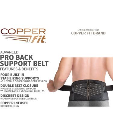 Copper Fit Advanced Back Pro Belt Compression Brace - Large/X-Large (Waist Size 39-50) - Buy Online on GoSupps.com