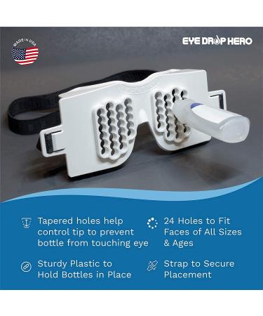 Eye Drop Guide Dispenser for Dry Eye, Allergies, Glaucoma & Tremors - Eye Drop Hero - Buy Online on GoSupps.com