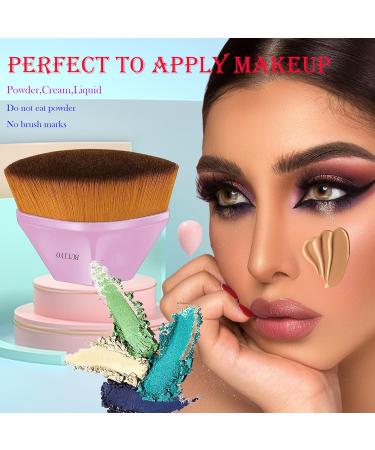 BUTIYO Kabuki Foundation Makeup Brush - Flawless Liquid Application Soft Synthetic Pink - Perfect for Women (FB-004 - Buy Online on GoSupps.com