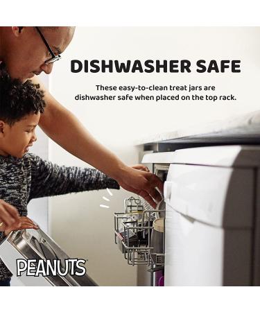 Peanuts Snoopy Dog Treat Jar with Silicone Lid - Pet Food Storage Container - Buy Online on GoSupps.com