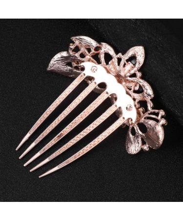 Crystal Bridal Wedding Hair Comb - Red Rhinestone Hair Accessory for Women | Elegant Bridal Hair Clip - Buy Online on GoSupps.com