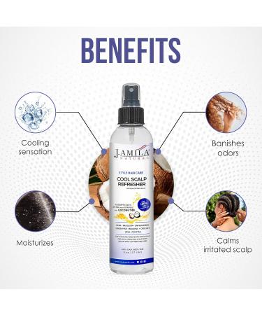 Cool Scalp Refresher Spray | Clean Braids Scalp & Body | Reduce Frizz Add Shine & Softness - 8oz - Buy Online on GoSupps.com