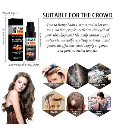 Batana Oil for Hair Growth Batana Oil Organic for Healthy Hair Deeply Nourishing Scalp Roll-On Hair Growth Essence Nourishes Thin Hair Scalp Skin and Loss Hair Growth Fir for All Hair Types - Buy Online on GoSupps.com