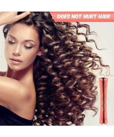 60 Slipproof Hair Permanent Wave Sticks - Cold Wave Rods for Short Curls | Orange 0.5 Inches | Durable Plastic & Elastic Bands - Buy Online on GoSupps.com