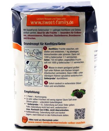Nordzucker Sweet Family 1:1 Gelling Sugar - Pack of 10 (10 x 1 kg) | International Shipping Available - Buy Online on GoSupps.com