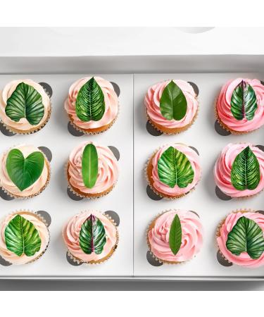 22 x Precut Tropical Leaf Leaves Edible Wafer Paper 2D Floral Cupcake Topper Decoration For Cakes - Buy Online on GoSupps.com