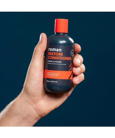 Roman Men's Restore Conditioner - Fortifying Plant Proteins, Coconut Oil, Shea Butter - 8 Fl Oz - Buy Online on GoSupps.com