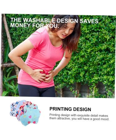 Washable Bamboo Carbon Fiber Light Incontinence Pads - Reusable Mama Cloth Menstrual Pad Liners | Pack of 6 - Buy Online on GoSupps.com
