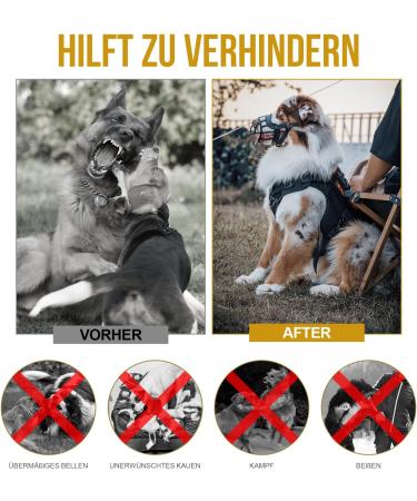 Oneigris Soft Dog Muzzle - Durable Rubber Adjustable for Medium & Large Dogs | Prevent Barks Biting & Chewing (XL) - Buy Online on GoSupps.com